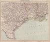 US GULF COAST. Texas Louisiana Mississippi. Lighthouses Consuls. LETTS 1889 map