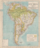 SOUTH AMERICA. Amazon rainforest. Pampas. Telegraph cables. LETTS 1889 old map
