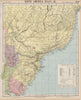 SOUTH BRAZIL URUGUAY. Lighthouses. Bahia Minas Gerais Sao Paolo. LETTS 1889 map