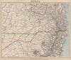 NEW SOUTH WALES & QUEENSLAND. Brisbane Sunshine/Gold Coast. LETTS 1889 map
