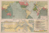 PANAMA CANAL. Effect on Ocean Routes. Map & profile. LARGE 50x70cm 1918