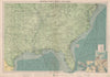 US Atlantic & Gulf Coast Ports sea chart lighthouses mail routes LARGE 1918 map