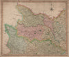 Antique county map of North-east Yorkshire by Henry Teesdale 1831 old