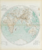 EASTERN HEMISPHERE relief. Europe Africa Asia Australia. LETTS 1883 old map