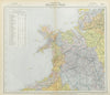NORTHWEST ENGLAND & NORTH WALES WATERSHEDS & Lighthouses. LETTS 1883 old map