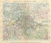 Geological map of the Environs of London. LETTS 1883 old antique chart
