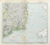 SE IRELAND LEINSTER. Lighthouses Lifeboat stations Round towers. LETTS 1883 map