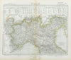 NORTHERN ITALY. Lombardy Piedmont British consulates Lighthouses. LETTS 1883 map