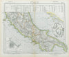 CENTRAL ITALY. Campania Umbria. British consulates Lighthouses. LETTS 1883 map