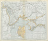 UKRAINE MOLDOVA. Podolia Bessarabia Kherson Taurida Crimea Kiev. LETTS 1883 map