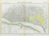 CALCUTTA KOLKATA antique town city map plan. Public buildings. LETTS 1883