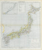 JAPAN. Lighthouses & British Consuls. Silk & tea exports. LETTS 1883 old map