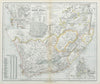 SOUTH AFRICA & CAPE TOWN CITY PLAN. Gold & diamond fields. LETTS 1883 map