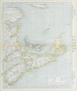 NOVA SCOTIA New Brunswick Prince Edward's Island. Lighthouses. LETTS 1883 map