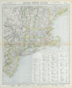 NEW ENGLAND COAST. NY Maine Massachusetts Connecticut NJ NH RI VT.LETTS 1883 map