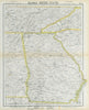 GEORGIA & Southern Appalachia. Alabama Tennessee NC SC Railroads. LETTS 1883 map