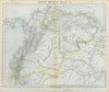AMAZONIA & ANDEAN STATES. Colombia includes Panama. Venezuela. LETTS 1883 map