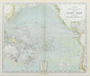 PACIFIC OCEAN & ISLANDS. Australasia. Currents. LETTS 1883 old antique map