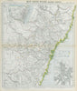 NEW SOUTH WALES showing gold mining stations. Sydney city plan. LETTS 1883 map