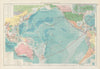 Pacific Ocean. Cables & Wireless Stations. Shipping lines companies 1952 map