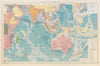 Indian Ocean. Cables Wireless Stations. Land visibility. Shipping lines 1959 map