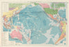 Pacific Ocean. Cables & Wireless Stations. Shipping lines companies 1959 map