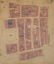GOAD MAP.Soho W1.Golden Sq Brewer Beak Lexington St Broadwick John James 1948