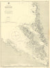 Bergen, Norway. ADMIRALTY sea chart city plan 1888 (1955) old vintage map