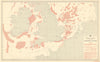 British Isles South December Fishery Chart English Channel North Sea 1953 map