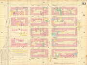 Sanborn NYC #83 Manhattan Midtown East Turtle Bay 1899 old antique map chart