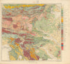 Austria-Hungary Geological map #6 Austria Hungary Croatia Slovenia. 65x72cm 1874