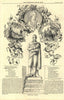 Statue of Robert Burns by Flaxman. Poets 1844 old antique print picture