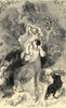 Spring, by William Harvey. Fantasy. Cherubs 1846 old antique print picture