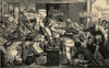 Gloucester break-of-gauge. Passengers & luggage changing platforms 1846 print