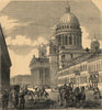 The new cathedral of Saint Isaac, at St. Petersburg. Russia. Churches 1848