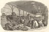 Arrival of the Christmas train, Eastern Counties Railway. London 1850 print