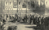Address to Queen Victoria, in St. George's Hall, Windsor Castle 1850 old print