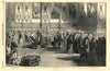Address to Queen Victoria, in St. George's Hall, Windsor Castle 1850 old print
