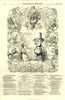 St. Valentine's day. Cartoons. Romance 1851 old antique vintage print picture