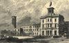 Osborne House terrace, Isle of Wight 1851 old antique vintage print picture