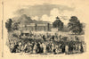 Hyde-Park on the first of May. London 1851 old antique vintage print picture