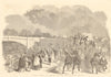 Ascot Races - sketch on the road - Staines Bridge. Berkshire. Society 1851