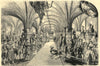The banquet in the crypt. Society. Churches 1851 old antique print picture