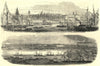 Embarkation of Her Majesty from the landing-stage, Liverpool 1851 old print
