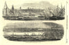 Embarkation of Her Majesty from the landing-stage, Liverpool 1851 old print