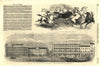 Part of Mosley Street, Manchester. Lancashire 1851 old antique print picture