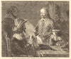 Harvey demonstrating to Charles I his blood circulation theory. R. Hannah 1851