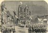 Inauguration of Louis Napoleon - Cathedral of Notre Dame. Paris 1852 old print