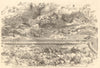 Californian gold district. Kanaha Bar. Miners working the American River 1852