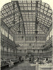 The new House of Commons, from the bar. London. Politics 1852 old print